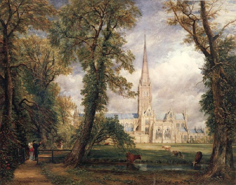John Constable Salisbury cathedral from the bishop's garden